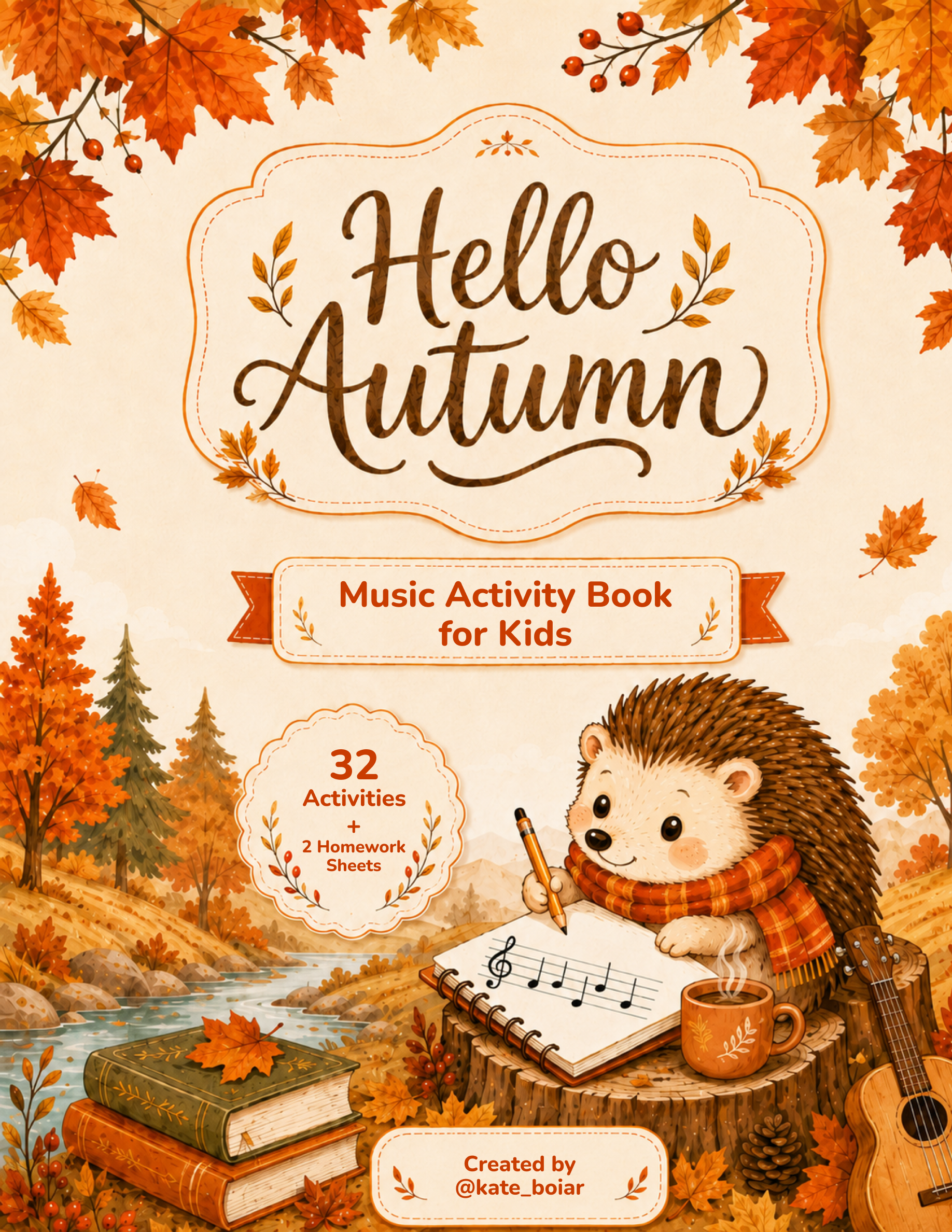 Hello Autumn Music Workbook for Kids
